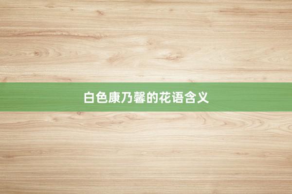 白色康乃馨的花语含义
